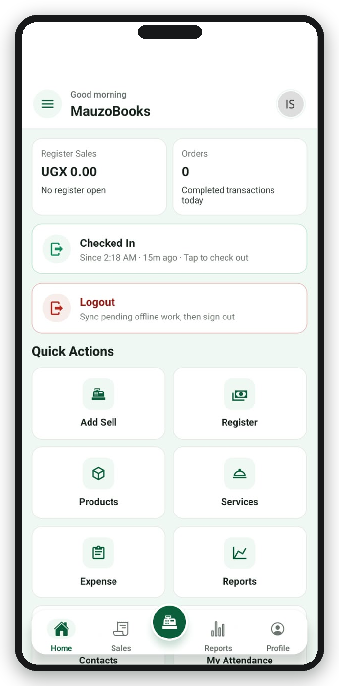 MauzoBooks mobile app